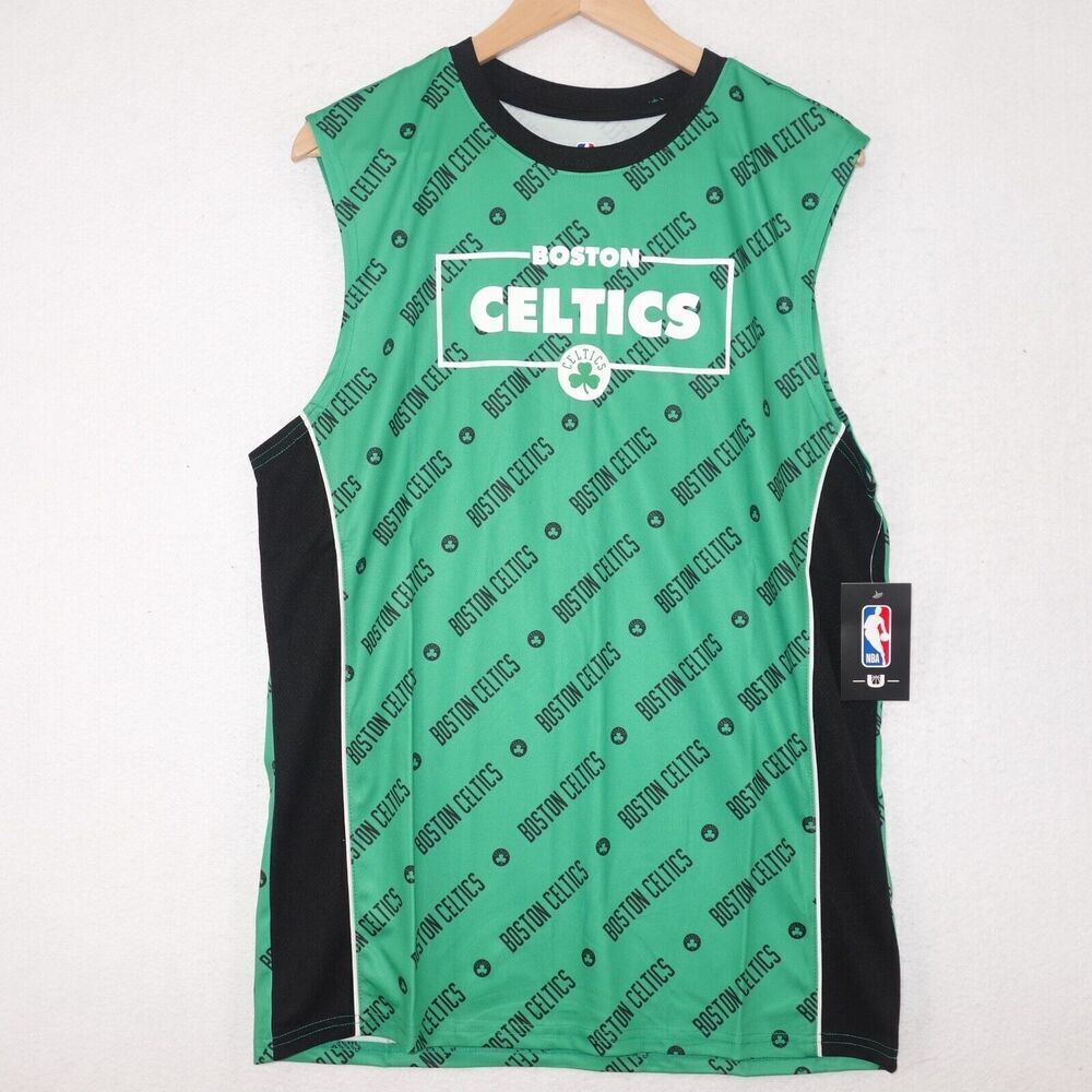 NEW Boston Celtics NBA Authentic Tee Sleeveless Jersey Logo Men's Large